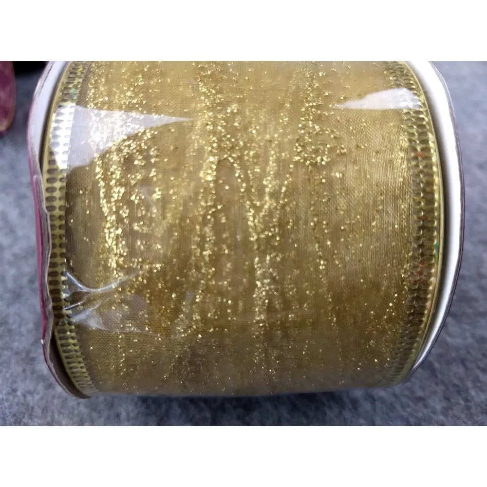 Golden Splendor Metallic Ribbon Wired 2.5